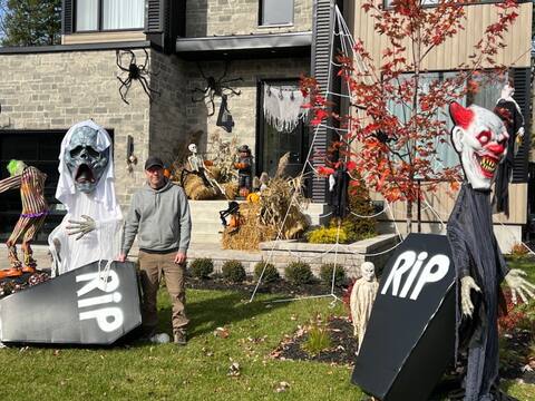 Stephen Faucher, president and founder of Concept Décors, says he has more than one trick to prevent his decorations from being stolen.