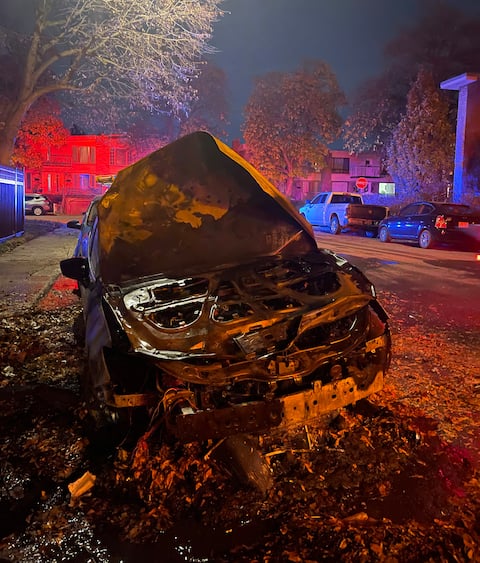 Firefighters intervened Sunday evening on Avenue Del Vecchio.