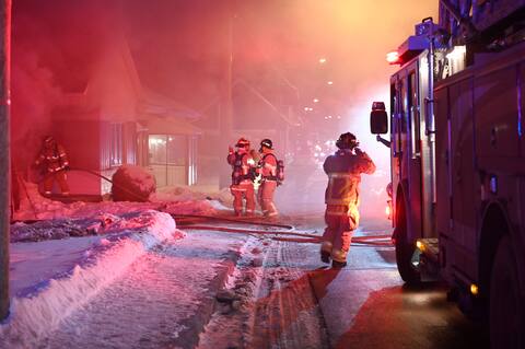 Firefighters believe the fire may have been caused by a wood-burning stove.