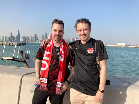 David Dicso and Marc-Olivier Lafontaine-Côté are in Qatar to support Canada and experience the frenzy of the World Cup.