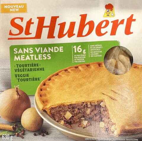 Homemade Canadian Tourtiere(Holiday Meat Pie) on a white wooden background, top view. Flat lay, overhead, from above. Copy space.