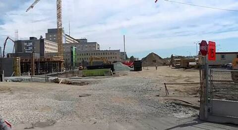Construction work on the Mother-Child Center and the new CHUS Fleurimont emergency room, in Sherbrooke, Estrie, on June 25, 2021