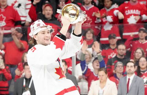 Joshua Roy een eu-zoon gros mot à dire dans la conquête du Canada au Mondial junior.