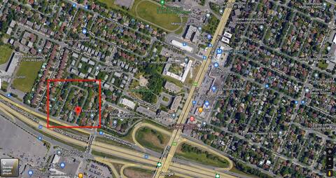 Aerial view of Place de Boucherville Street.