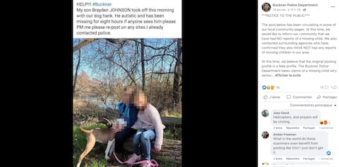 Child - Fake notice - Disappearance