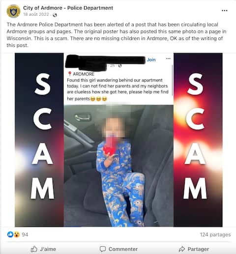 Child - Fake notice - Disappearance