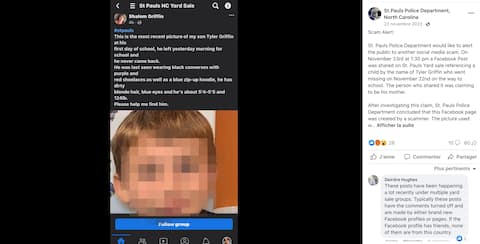 Child - Fake notice - Disappearance