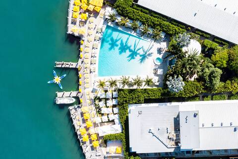 The infinity pool at The Standard Spa Miami Beach
