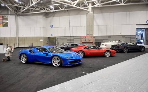 A section for exotic cars wouldn't be one without a few Ferraris. Here are two, including an SF90 Stradale in the foreground and a 288 GTO next to it.