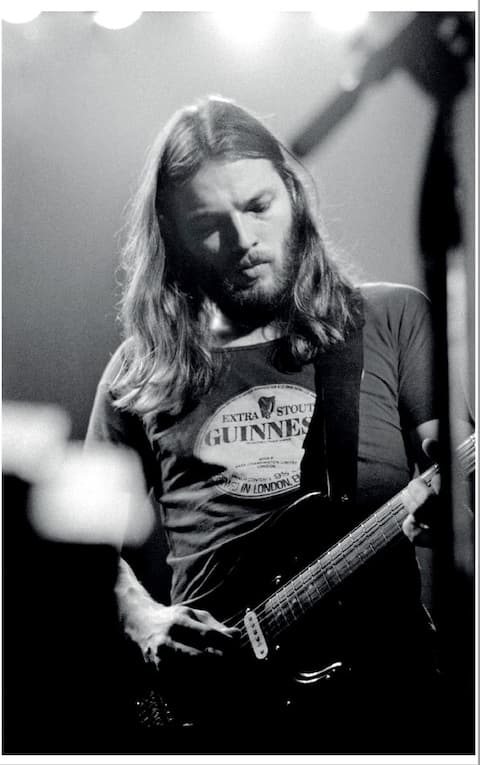 December 1974, David Gilmour performing, at the Hippodrome, Birmingham, UK.