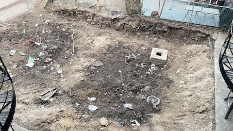 Tenants were surprised to see the cleanup in their backyard on March 27. After being turned by heavy machinery, the yard has been lying still for almost a month.