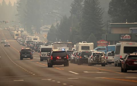 CALIFORNIA: A fire in a tourist area has left thousands of residents homeless