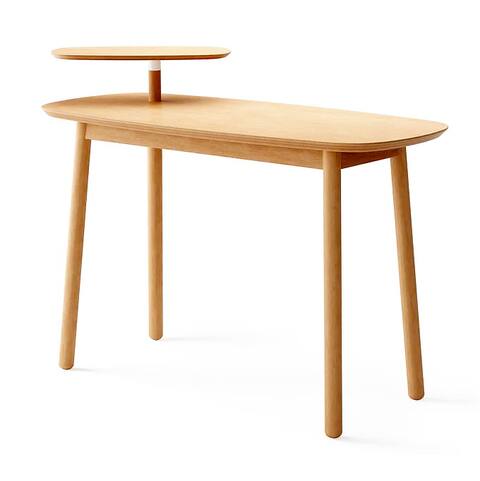 Bureau Swivo naturel et blanc, (imperfection indiquée : rouille sur le métal, sous la tablette supérieure pivotante), Zone Maison, 199,20 $ (prix régulier, 498 $)