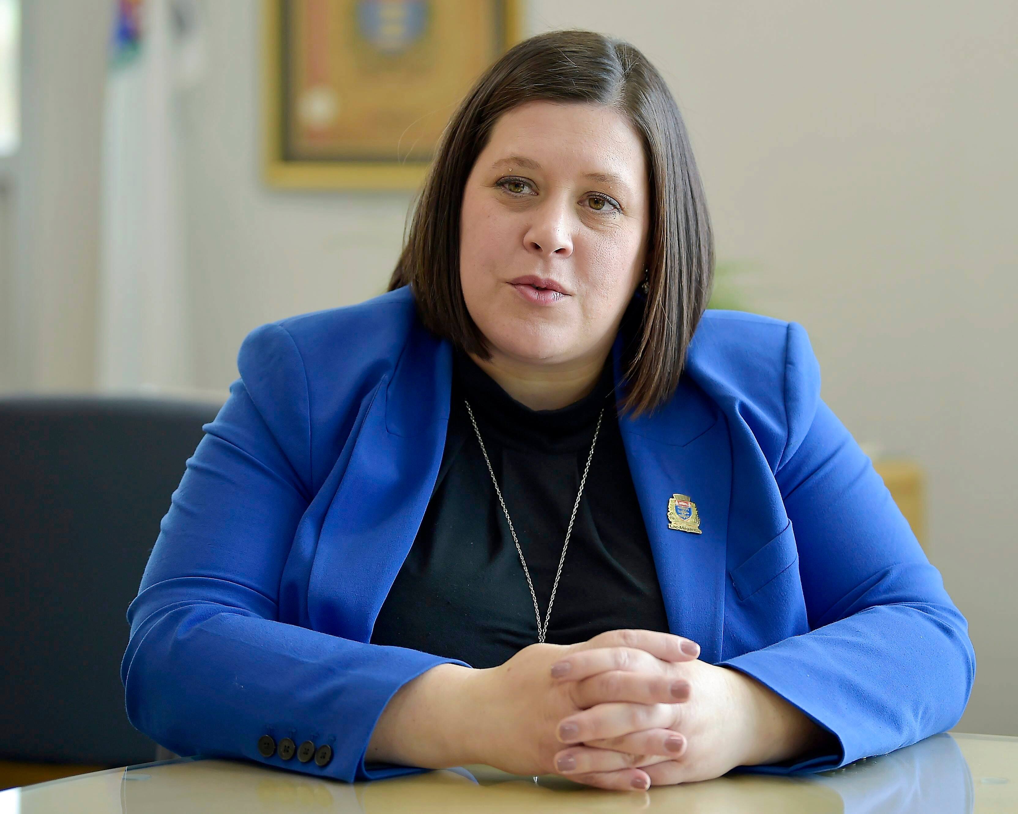 La mairesse de Lac-Mégantic, Julie Morin, en mai 2023.