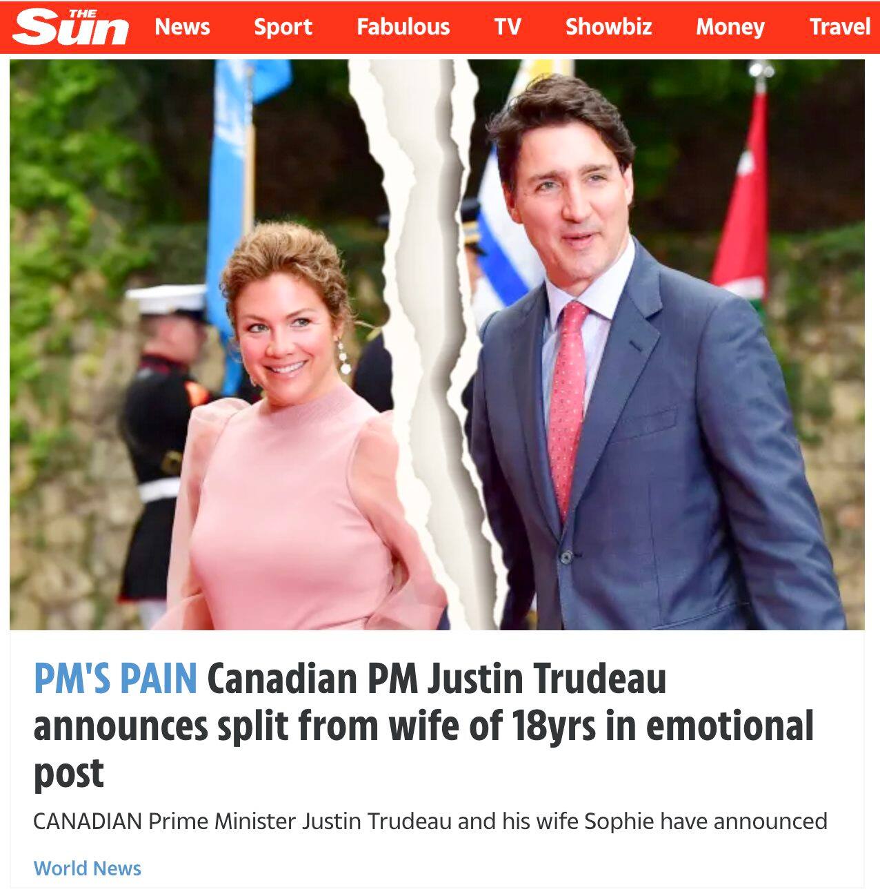La séparation du couple Trudeau-Grégoire fait le tour du monde | TVA ...