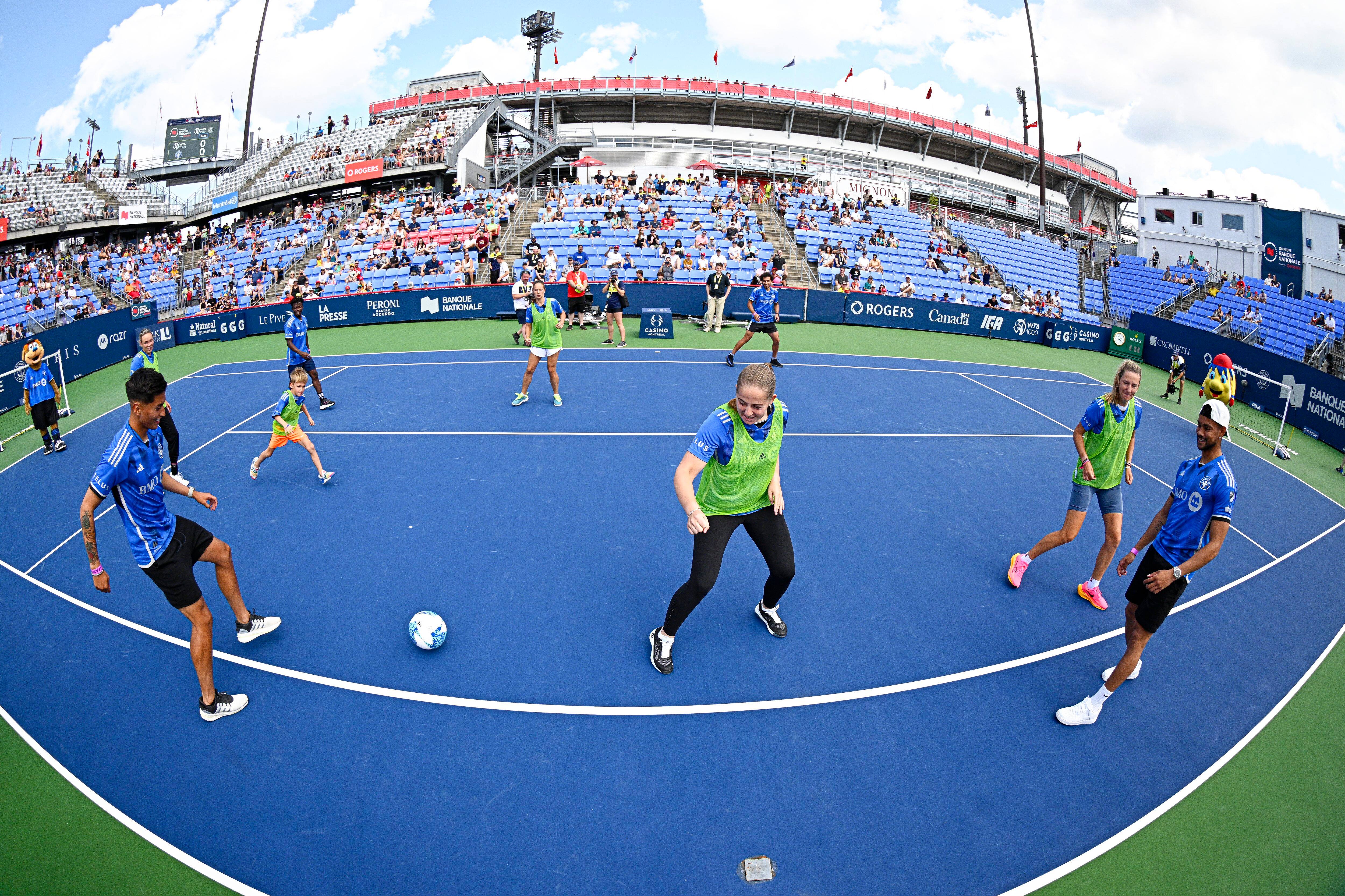 CF Montreal Players vs. WTA Athletes Intense Competition and
