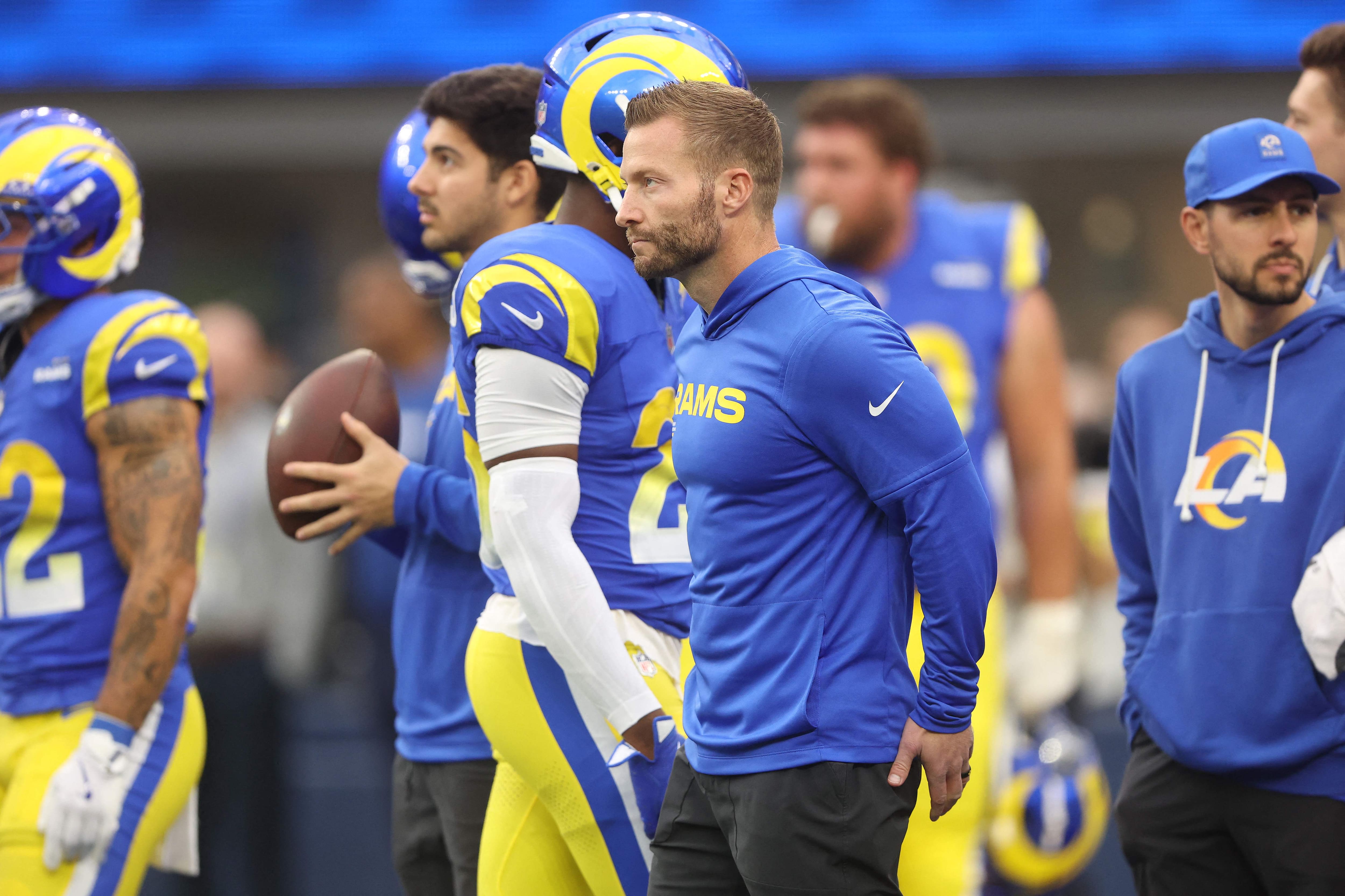 O recrutador-chef des Rams, Sean McVay, nunca afrontou duas vezes o mesmo adversário nas eliminatórias.
