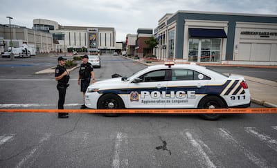 On Saturday July 29, 2023 three people were shot in the parking lot of DIX30 located in Brossard. THIERRY LAFORCE / AGENCY QMI