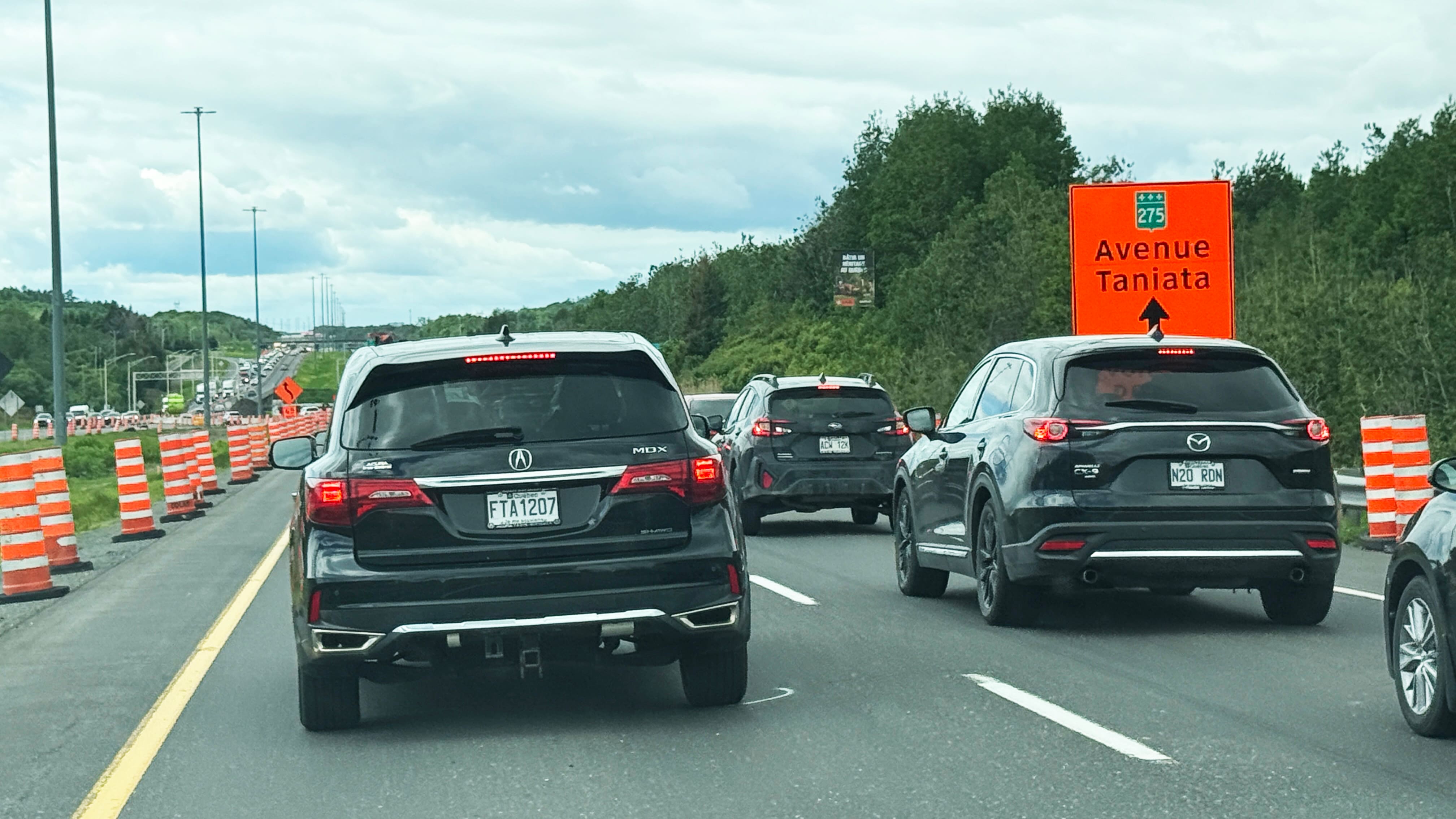 Élargissement de l’A-20: « stationnés » pendant 10 minutes sur l’autoroute