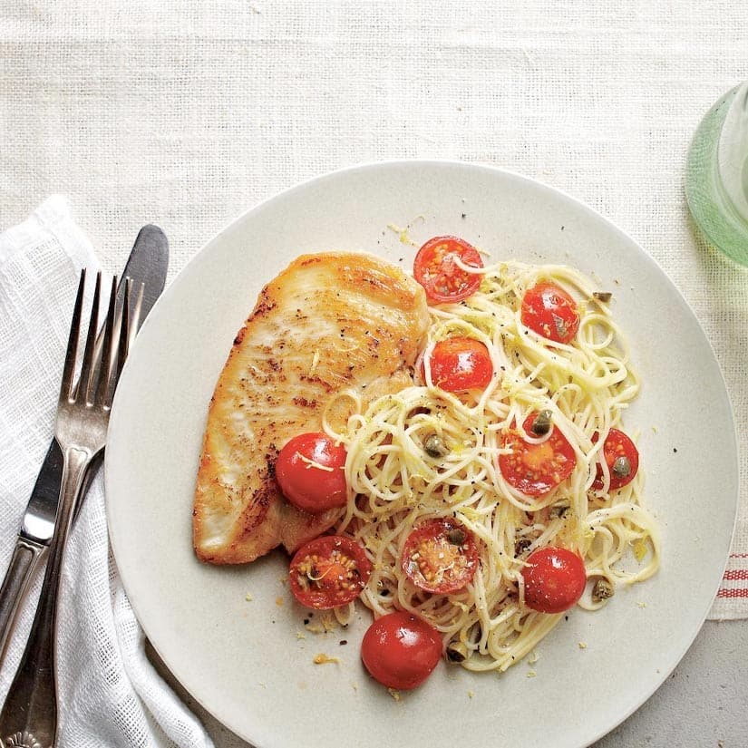 Escalopes de poulet et pâtes au citron | Coup de pouce