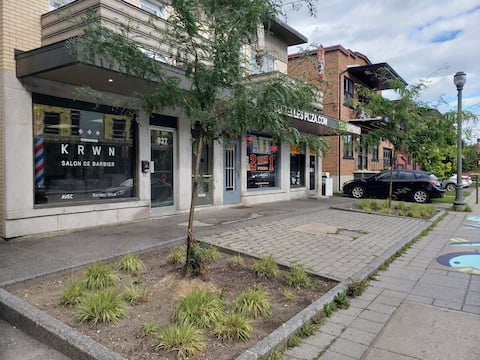 A thief broke through the front door of KRWN Barbershop on Rue Myrand in Quebec City.