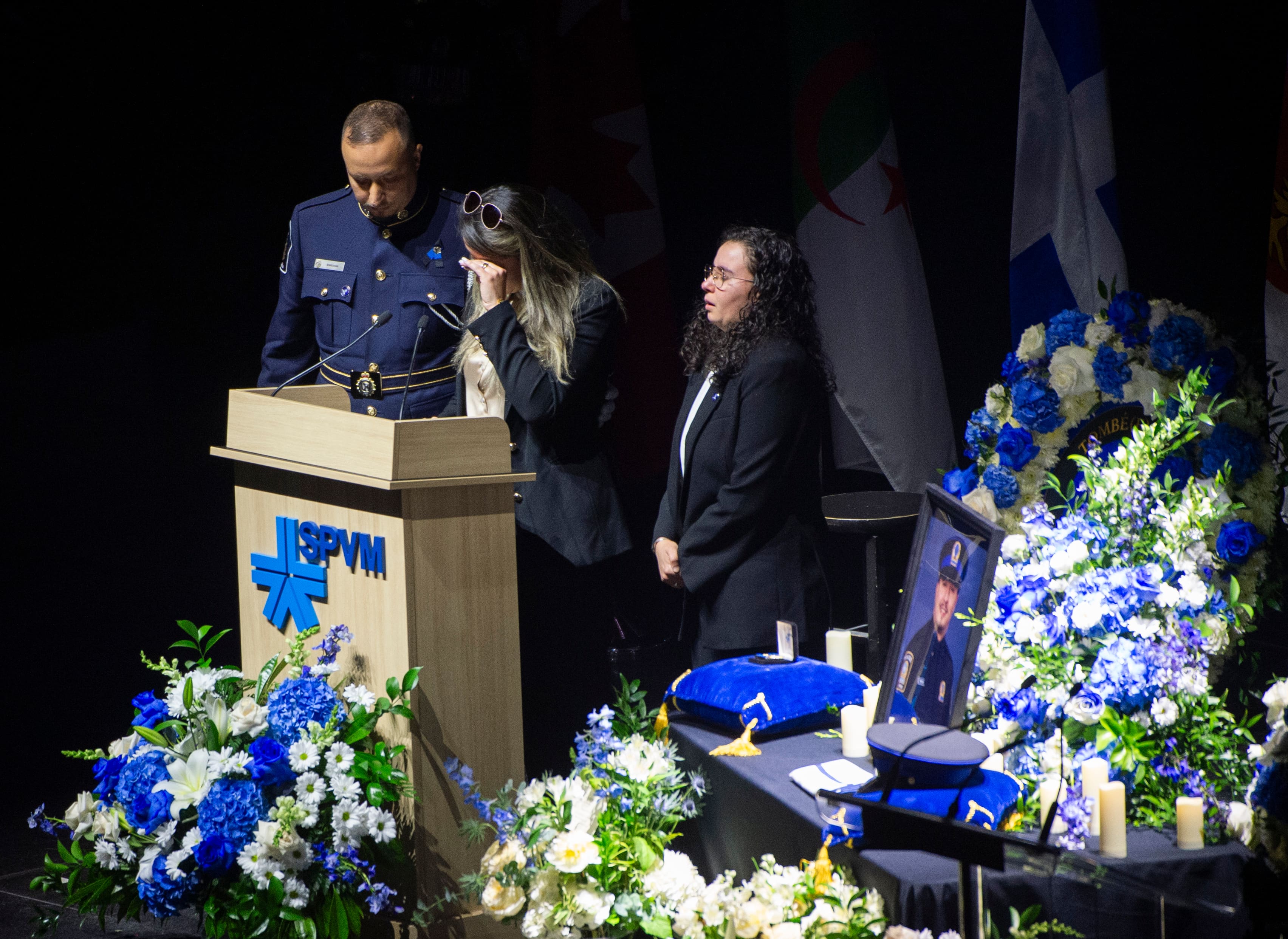 Hommage au policier tué en devoir: sa famille fière du sacrifice d'un «papa exceptionnel»