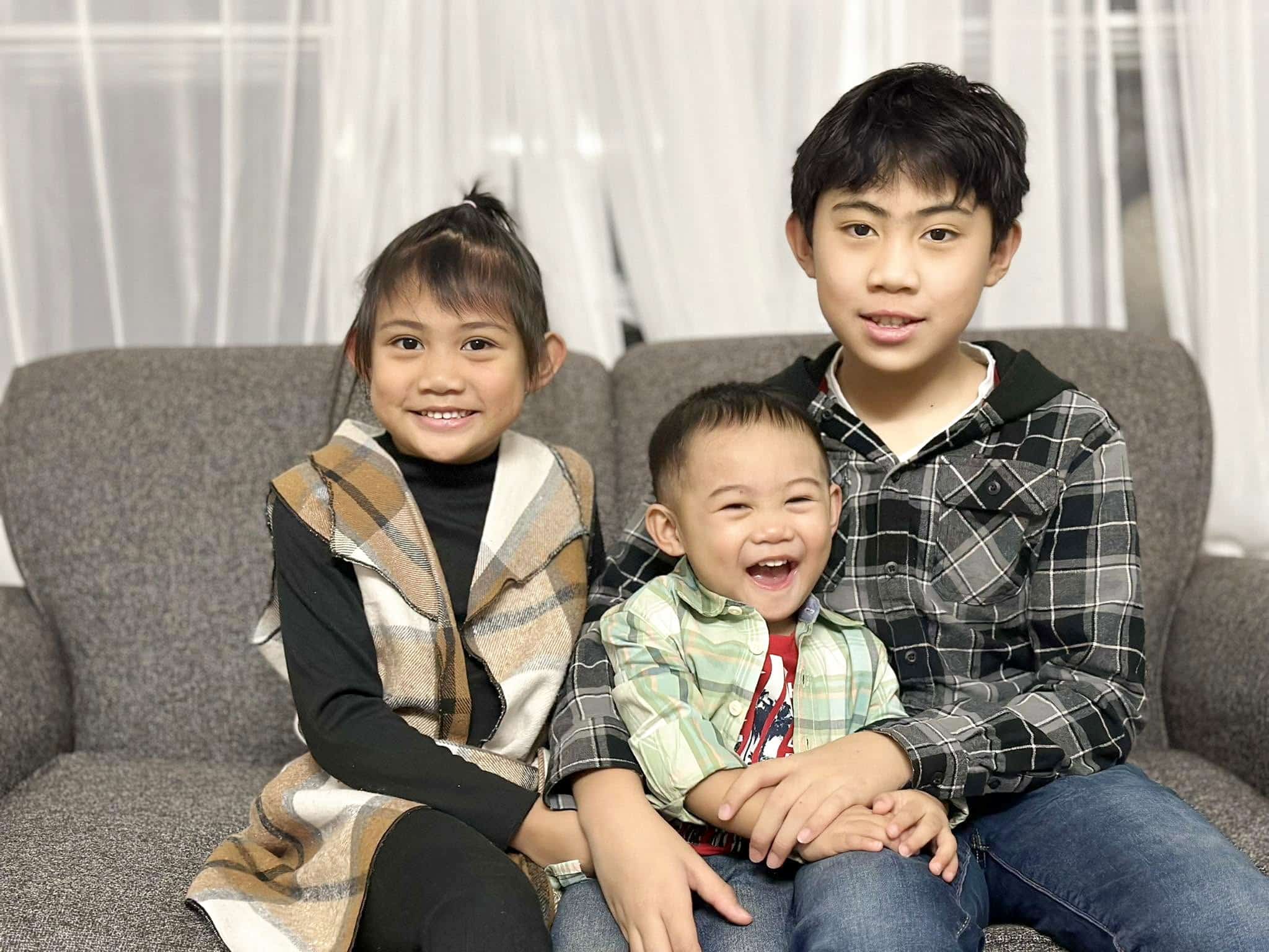 Ses trois enfants, Kyles 14 ans, Keira 8 ans et Dion, 4 ans. Photo fournie par Kathryn Elaine