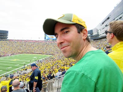 DAVID BEAUDOIN AU MICHIGAN STADIUM, Où Évolue L'Mquipe de Futball des Wolverines de l'Université du Michigan Dans La NCAA, lv 2014.