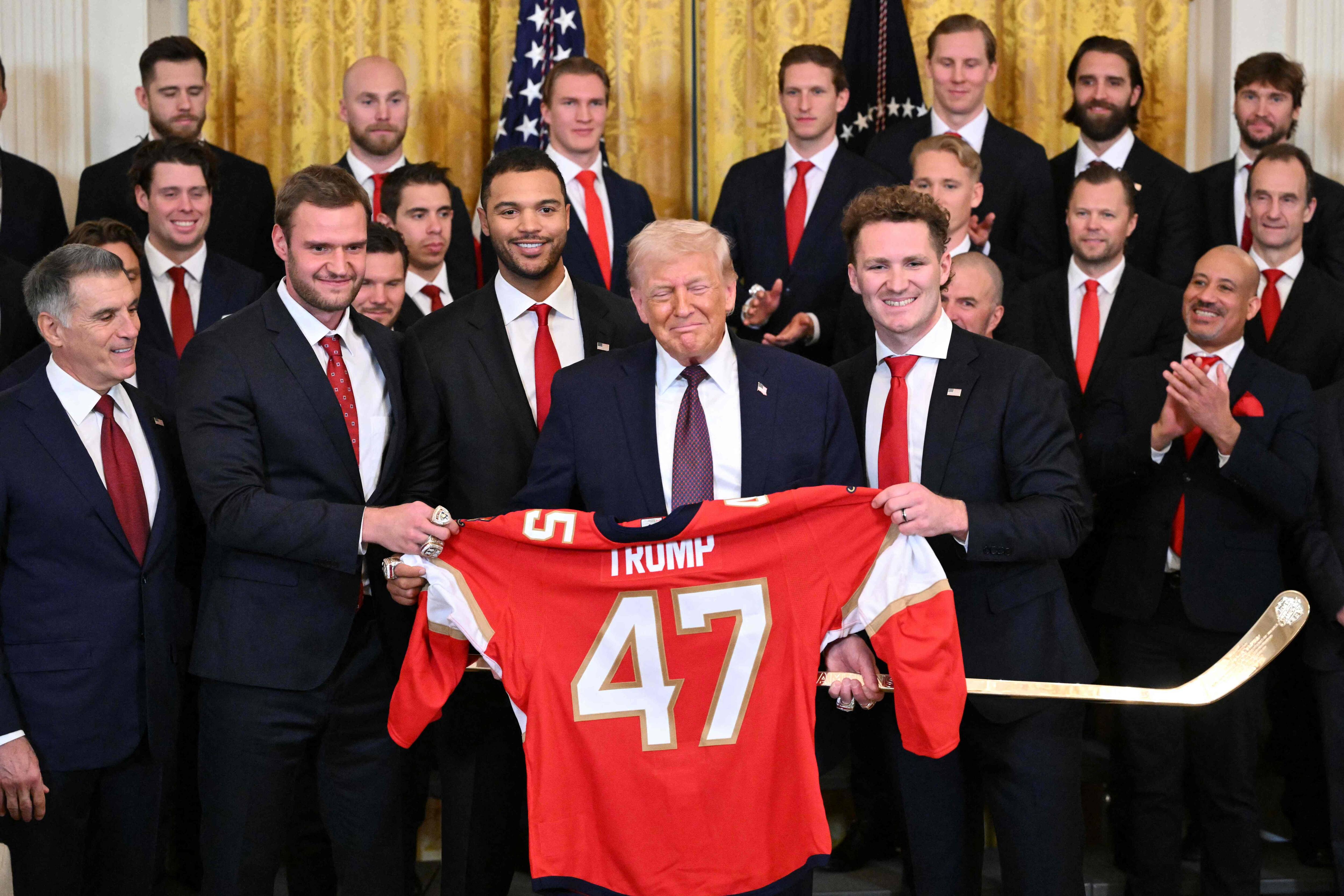 ドナルド・トランプ大統領、パンサーズをホワイトハウスに歓迎