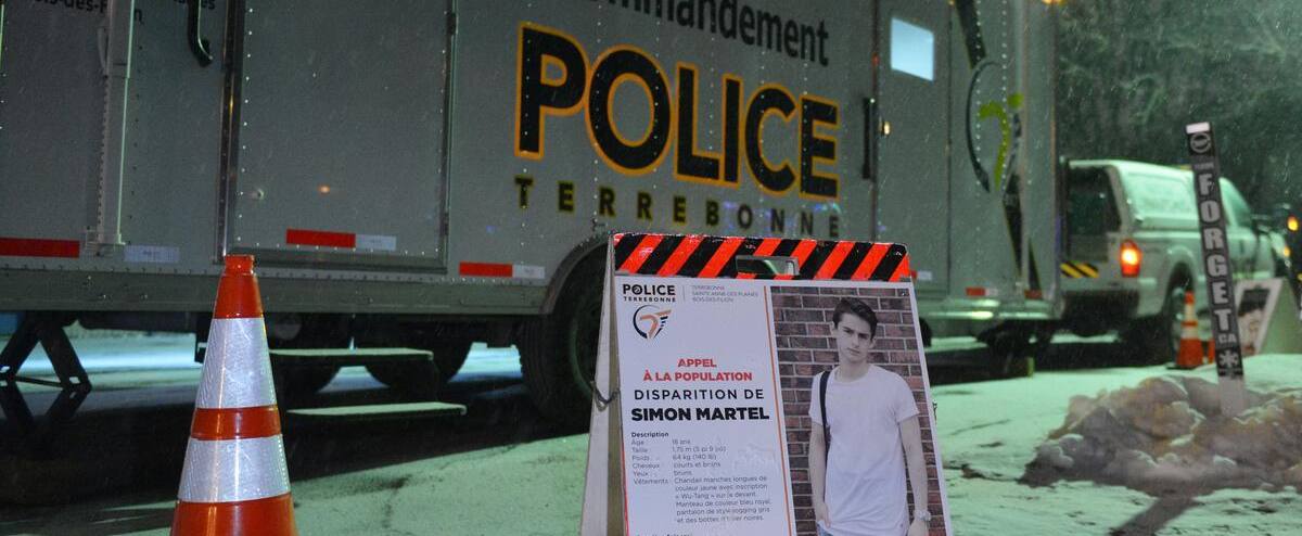 Terrebonne: un jeune homme porté disparu en janvier retrouvé sans vie
