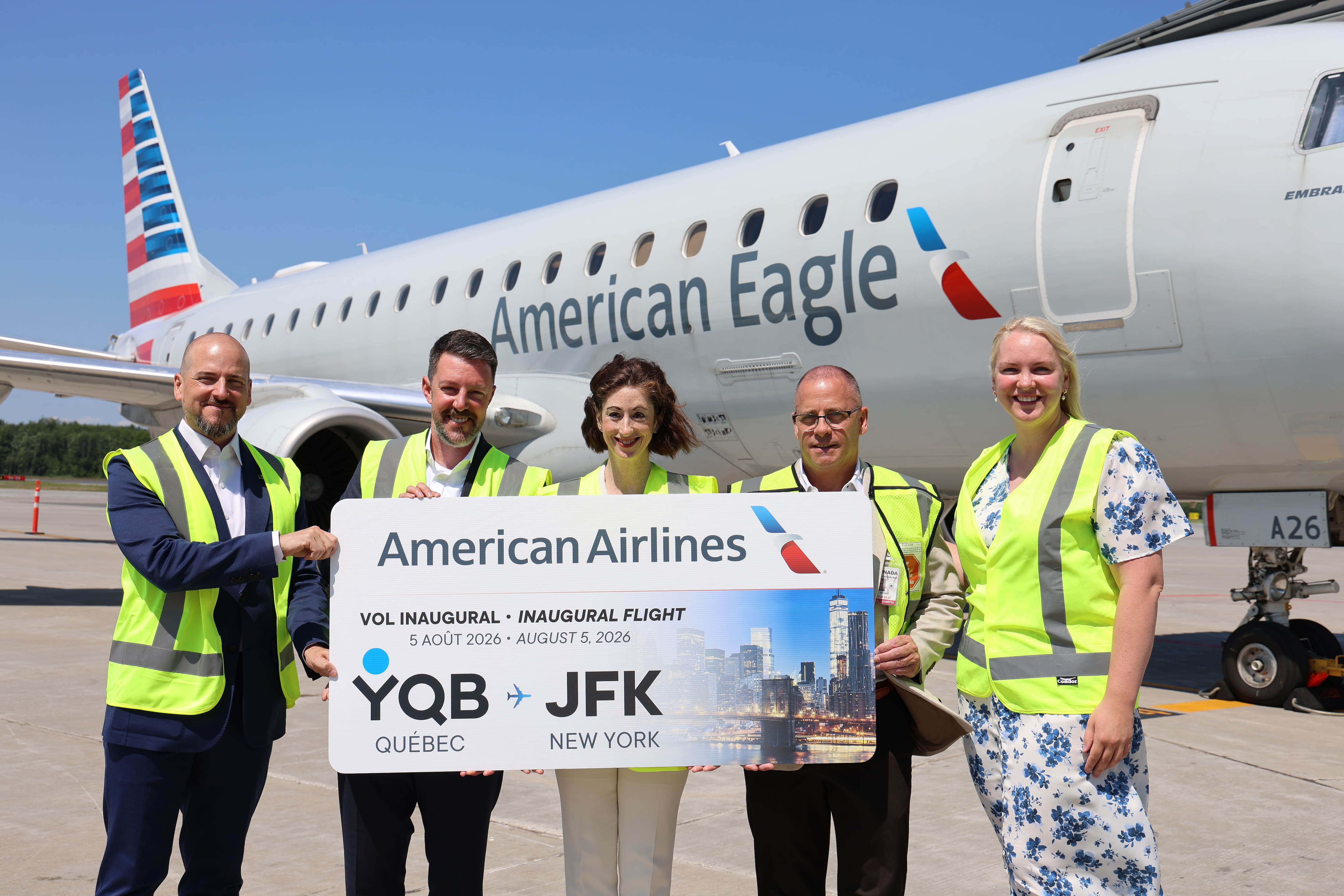 Nouveaux vols d’American Airlines vers JFK à partir de Québec