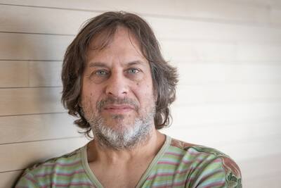 Patrick Goyette in December 2023 while promoting the first season of the detective series