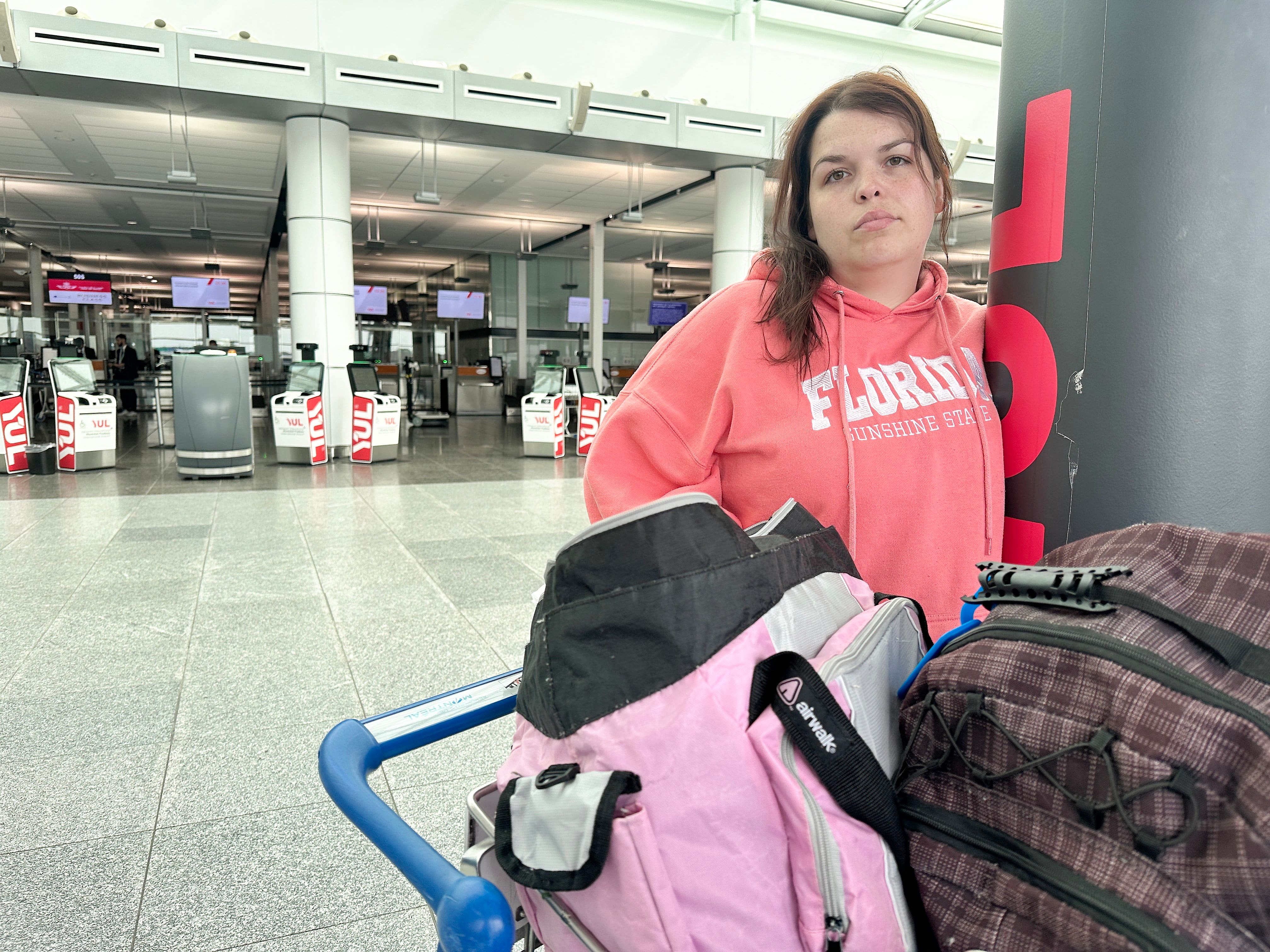 Sophie Côté était épuisée par toutes les démarches avec WestJet, elle qui n’a dormi qu’une heure dans les 24 dernières.