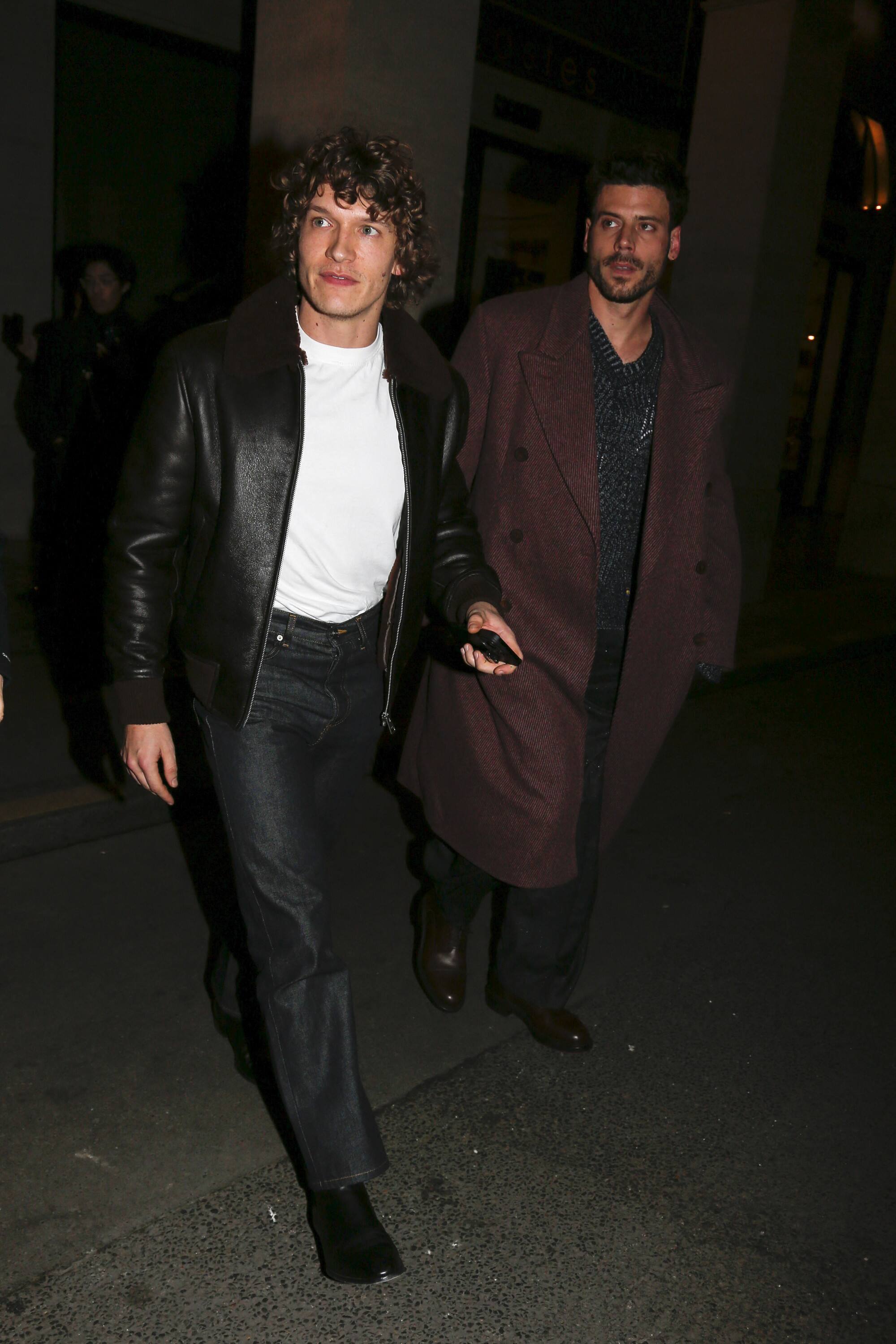 Connor Storrie et François Arnaud, vus ensemble lors de la Semaine de la mode de Paris, mardi