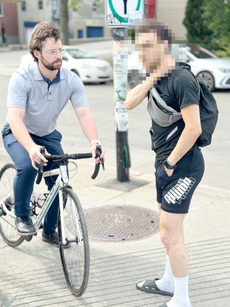 Faycal El Aoufir stole the bike market Zachary, the victim's boyfriend, along with the seller, Tuesday morning, around 9:45 a.m.