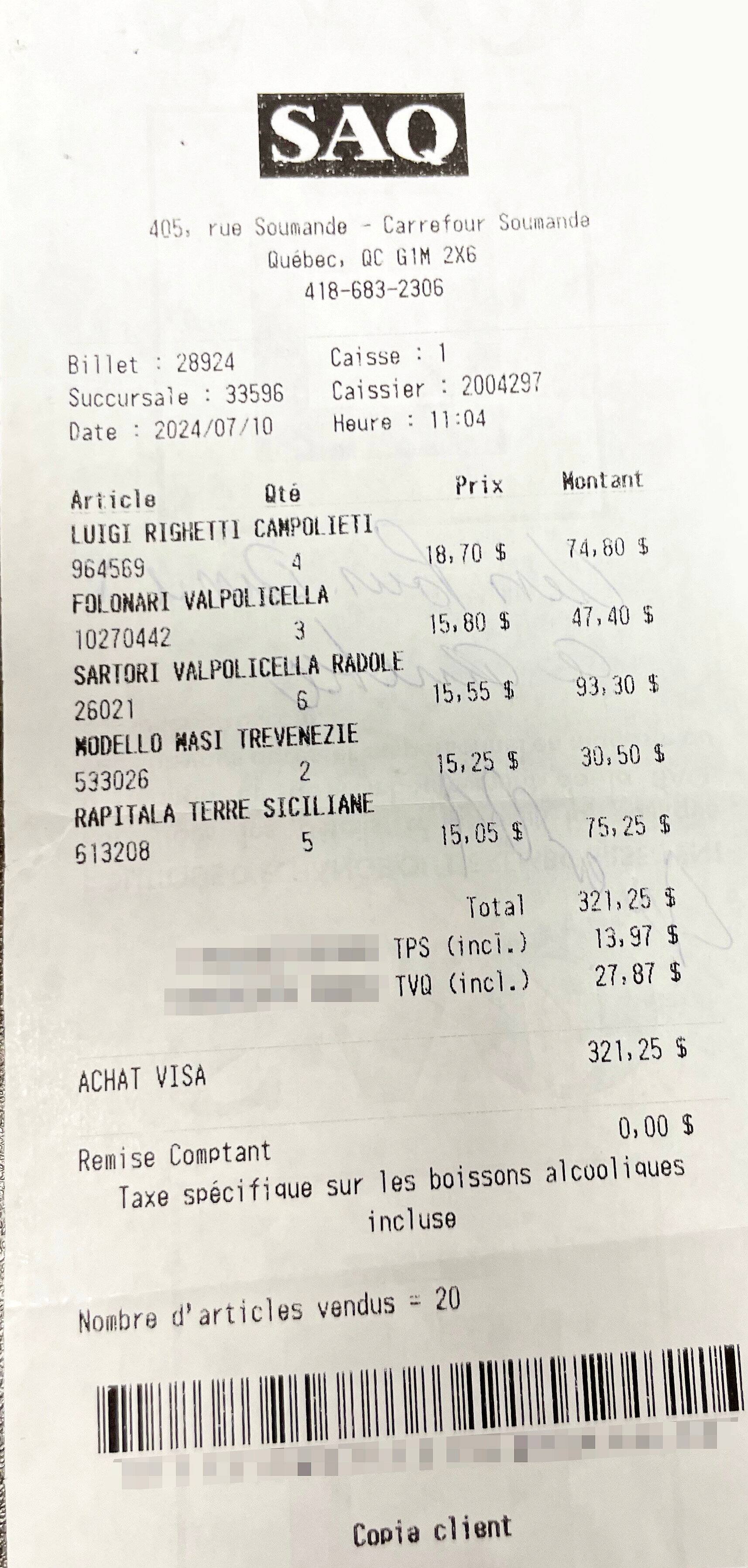 El 5 de julio de 2024, la construcción FTQ, dirigida por Éric Boisjoly (en Mortise), gastó $ 235.50 en el SAQ para ron, ginebra y una botella de escocés lagavulina 8 años por valor de $ 108.25.