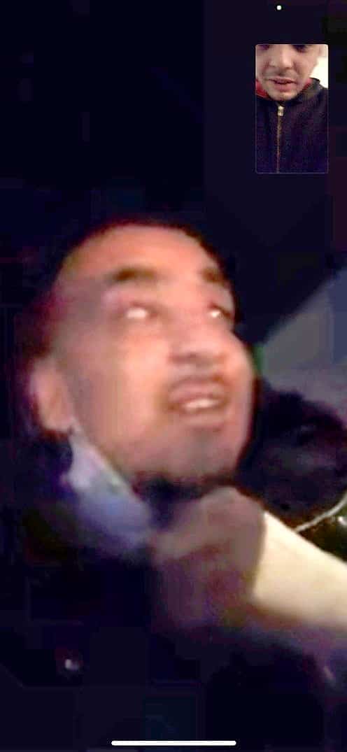 Salim Touaibi lors d’un appel sur FaceTime effectué quelques jours avant le meurtre de Meriem Boundaoui.