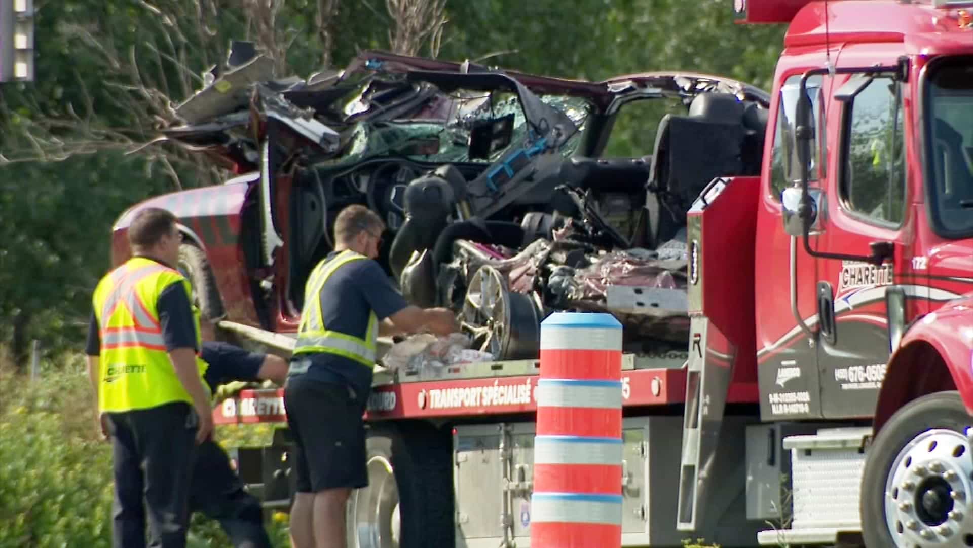 Camionneur sur son cellulaire: «On est très choqués», confie la belle-mère de la victime du carambolage mortel à Brossard