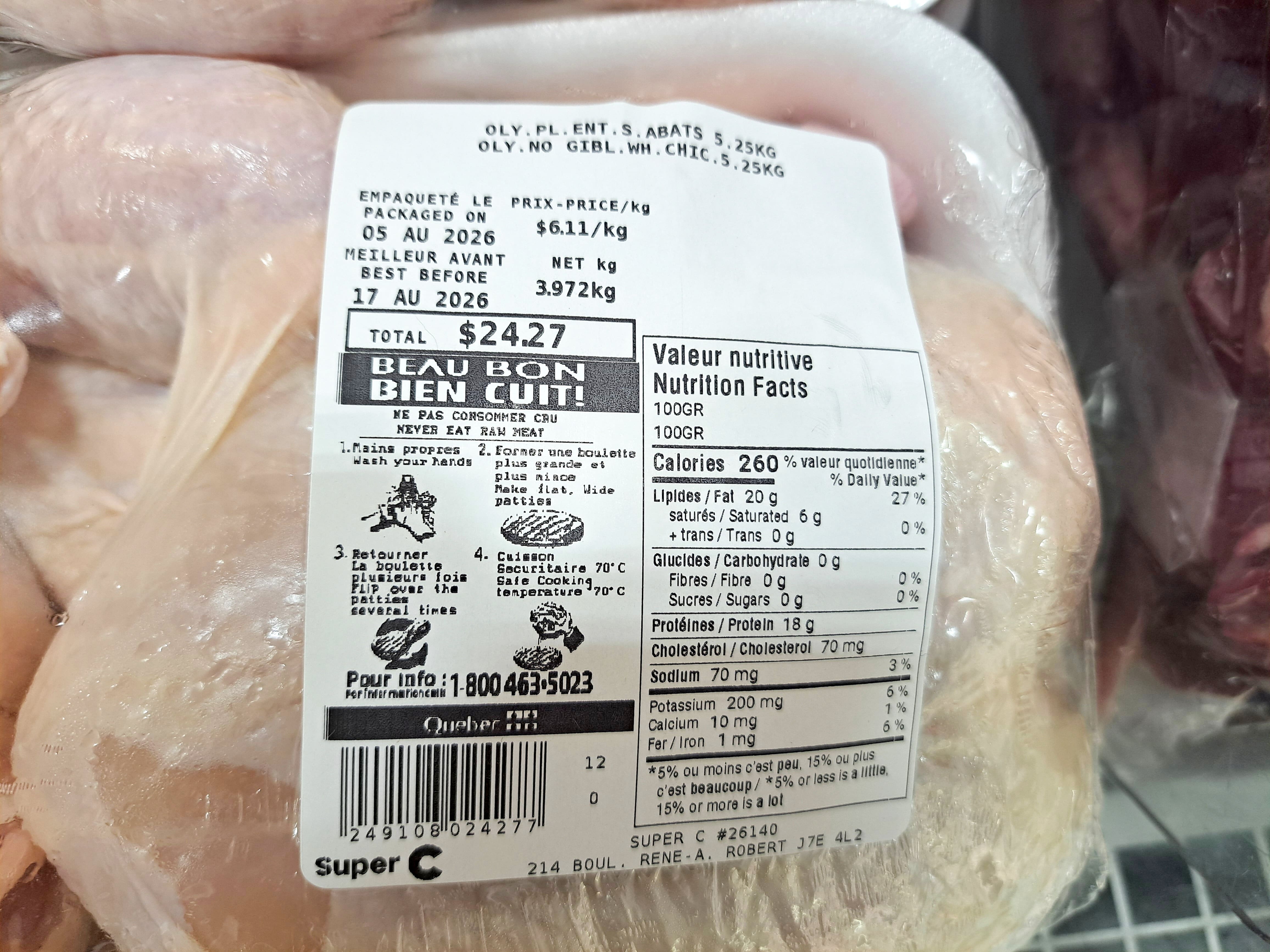 La hausse raisonnable du poulet par rapport au bœuf le rend plus populaire
