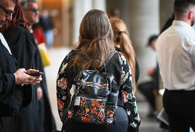 Pierre Lafontaine durante su declaración de culpabilidad en abril de 2024.