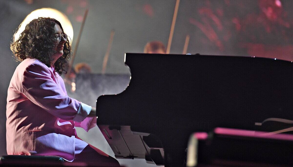 Alexandra Stréliski en las llanuras de Abraham el 8 de julio de 2024.