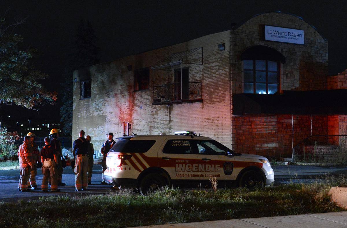 EN IMAGES | Un incendie suspect ravage une partie de l&rsquo;ancien White Rabbit de Longueuil