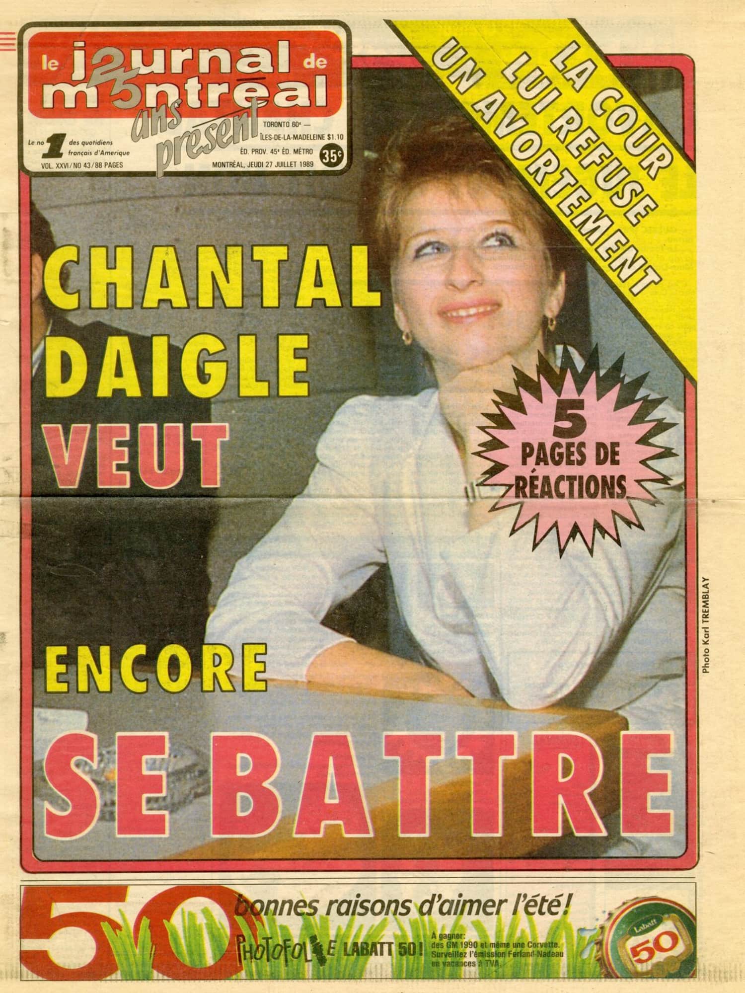 Droit à l’avortement une série sur l’affaire Chantale Daigle JDM Droit à l’avortement une série sur l’affaire Chantale Daigle JDM