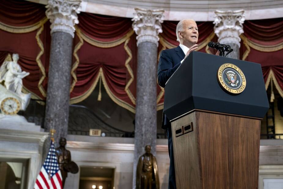 Image principale de l'article Biden promet de protéger la démocratie