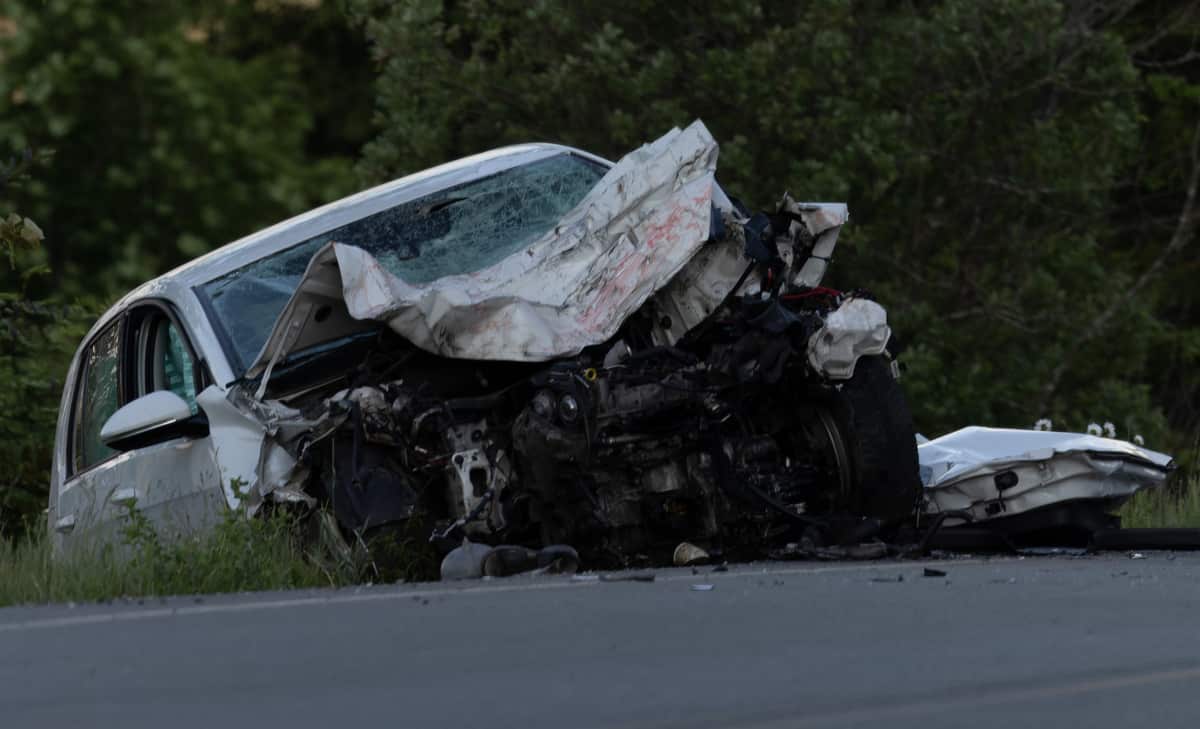[PHOTOS] Grave accident en Beauce: un quinquag&eacute;naire dans un &eacute;tat critique &agrave; Frampton
