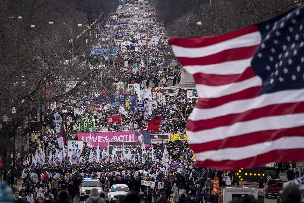 EN IMAGES | &Agrave; Washington, les opposants &agrave; l&rsquo;avortement marchent le sourire aux l&egrave;vres