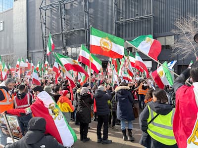 2026年2月28日、モントリオールに現れたイラン人。写真マイケル・グエン