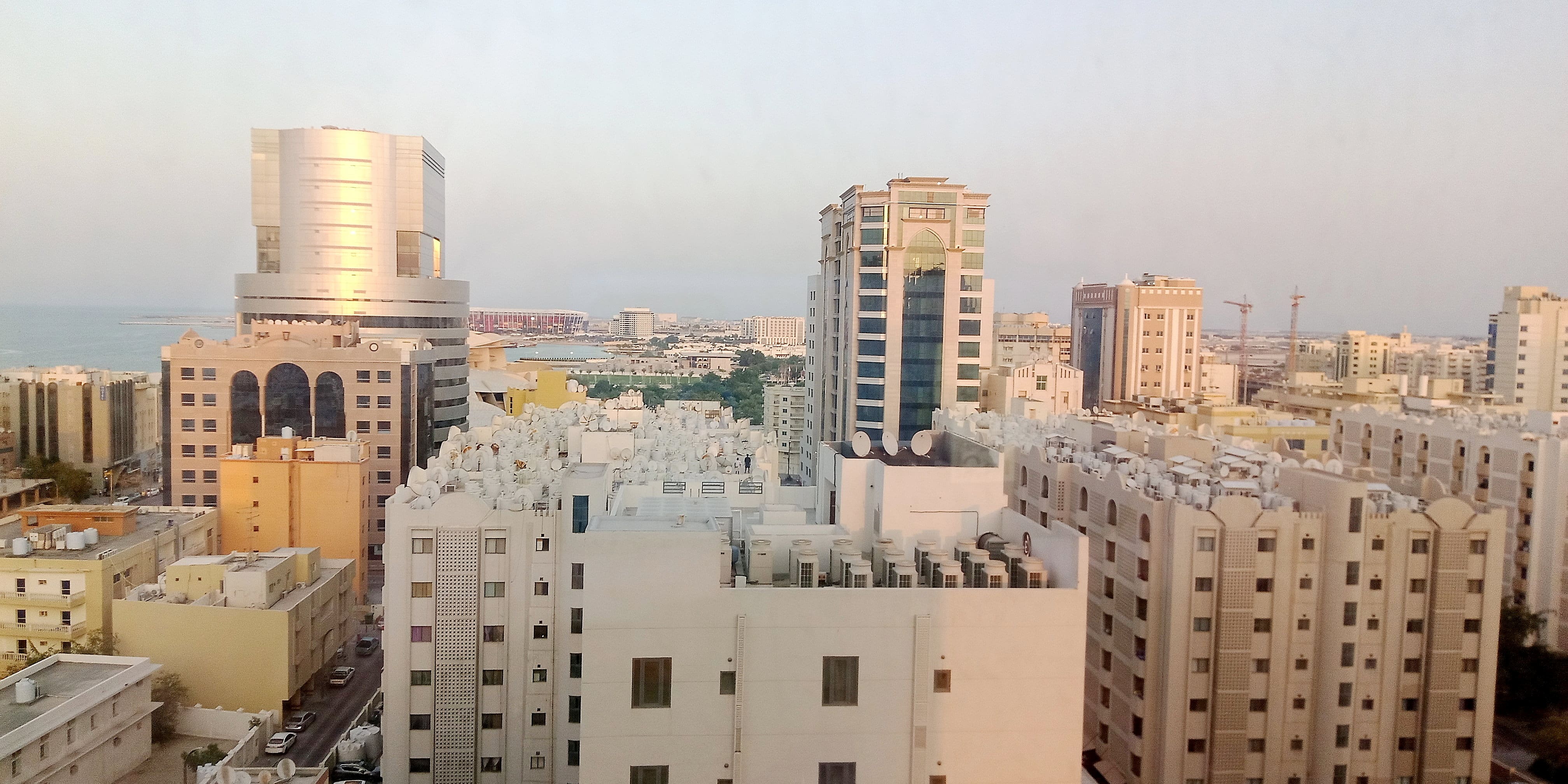 Vista do hotel onde Jacques Noël se hospedou, sábado, 28 de fevereiro de 2026. Fotografia cedida por Jacques Noël.
