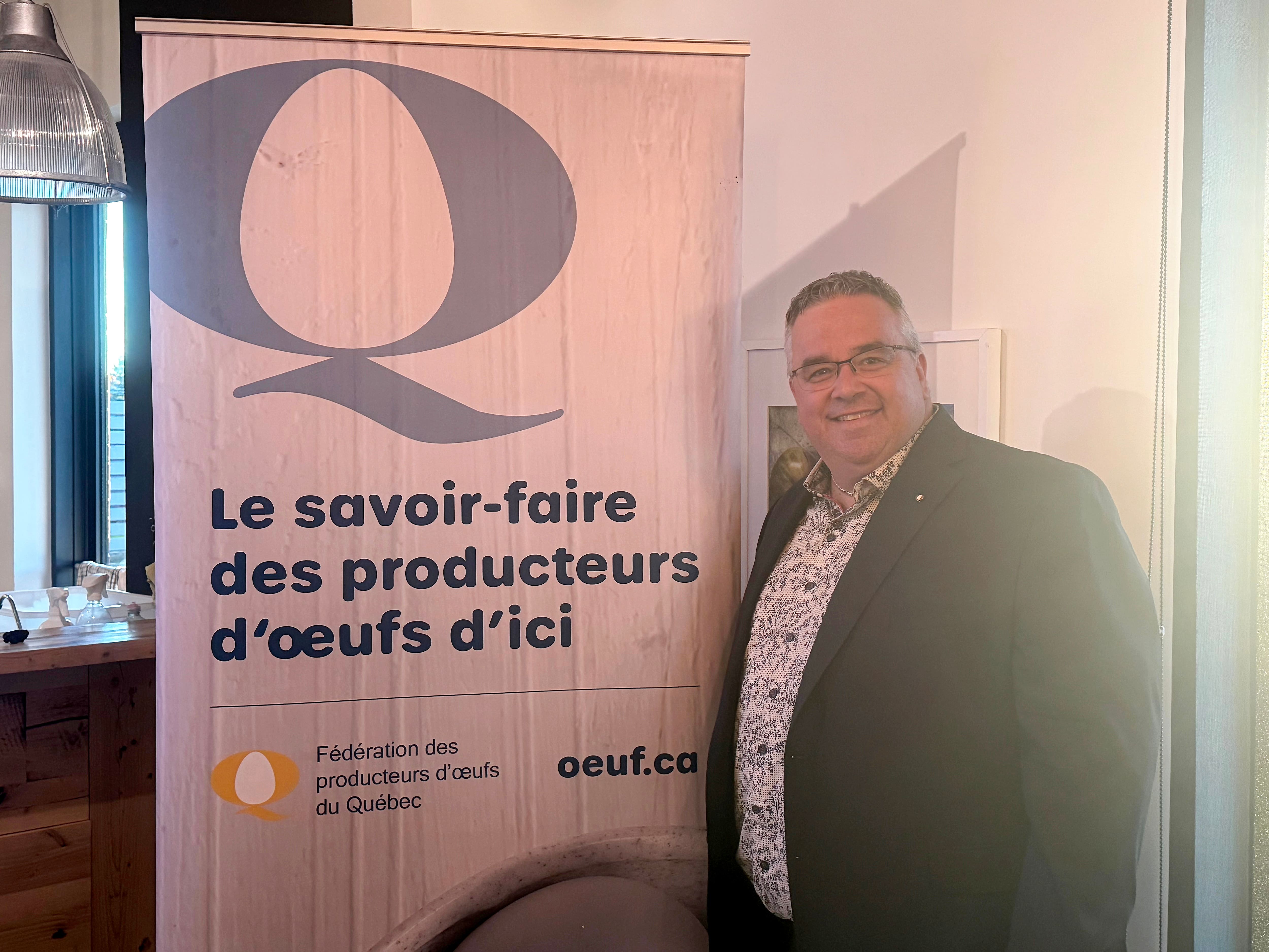 Sylvain Lapierre est président de la Fédération des producteurs d’œufs du Québec.