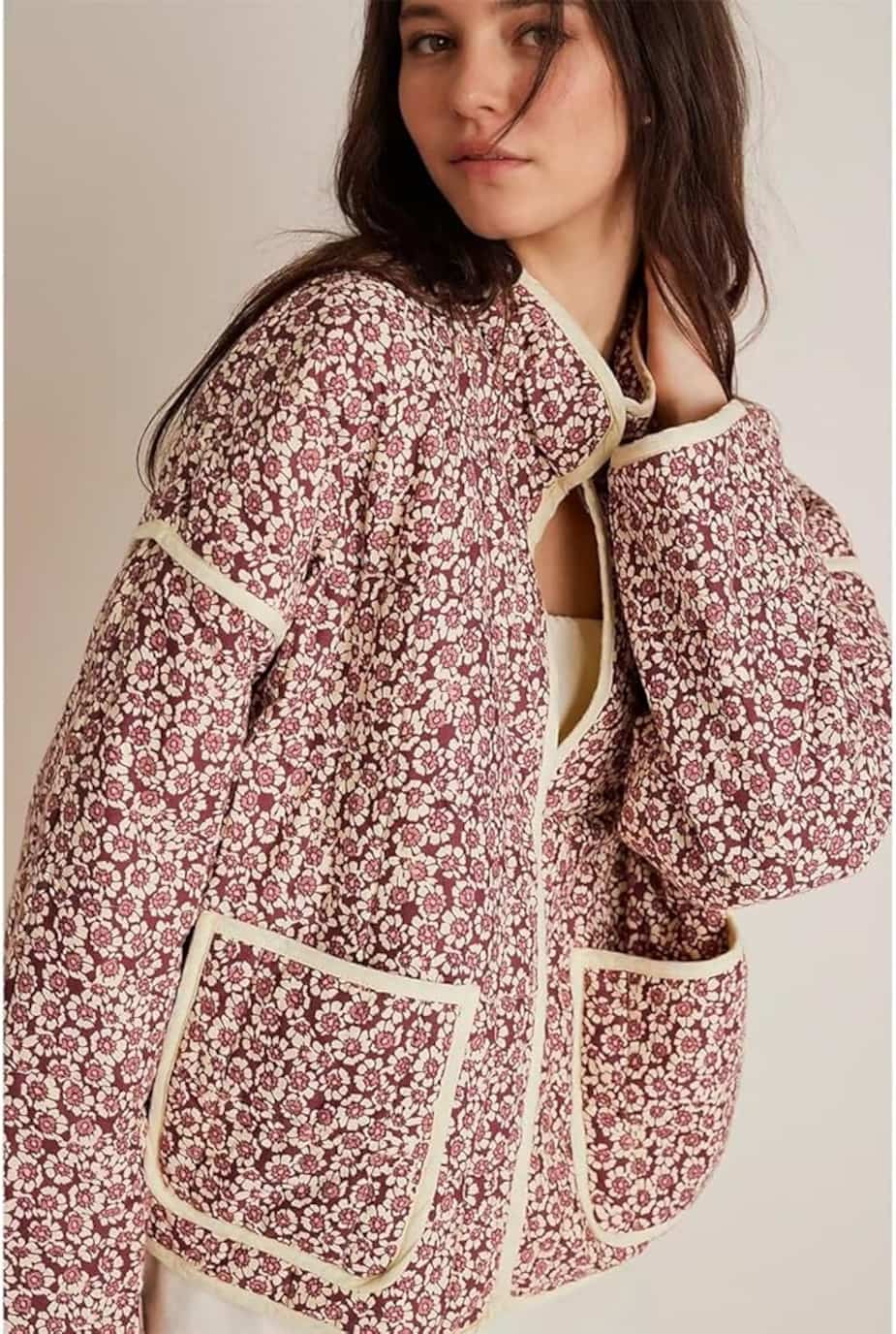 Ensemble Veste Printemps Double Poche + Jupe Trapèze Taille Haute Pour Femme - M